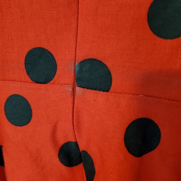 Retro Red Fit & Flare Polka Dot Midi Dress - Picture 4 of 5